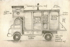 truck side view drawing